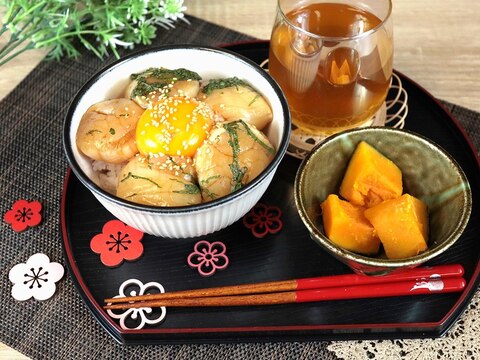 極厚！極旨！贅沢海鮮ホタテ漬け丼！